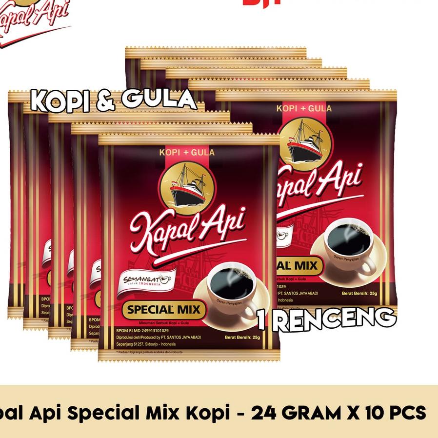 

Kapal Api Special Mix Kopi Instan Bubuk - 10 Sachet @24 Gram