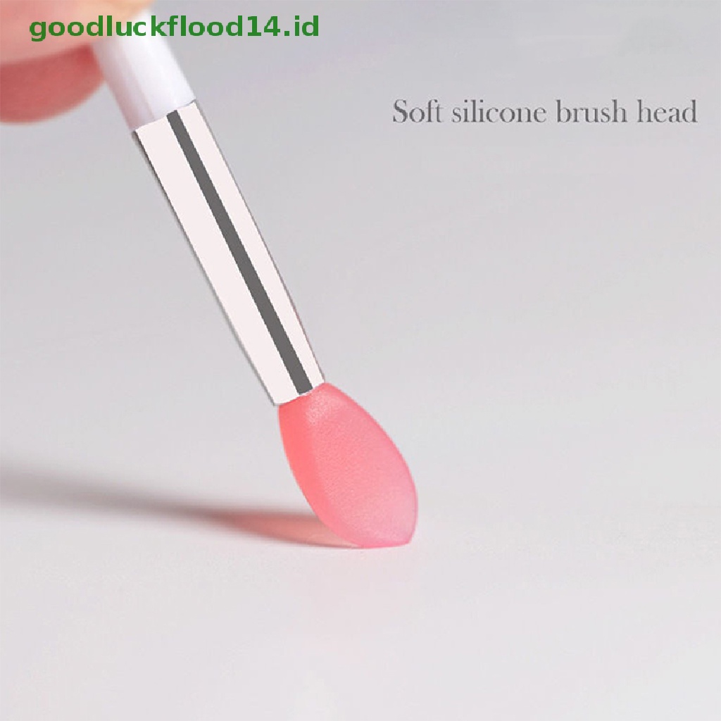 [GOOGFOUR] 3pcs Silikon Lip Balms Lip Mask Brush Dengan Sucker Penutup Debu Makeup Brushes [TOP]