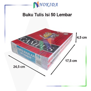 Jual Nokida Buku Tulis Besar Maxi AA Campus 1 Pack [36 Lembar/50 Lembar ...