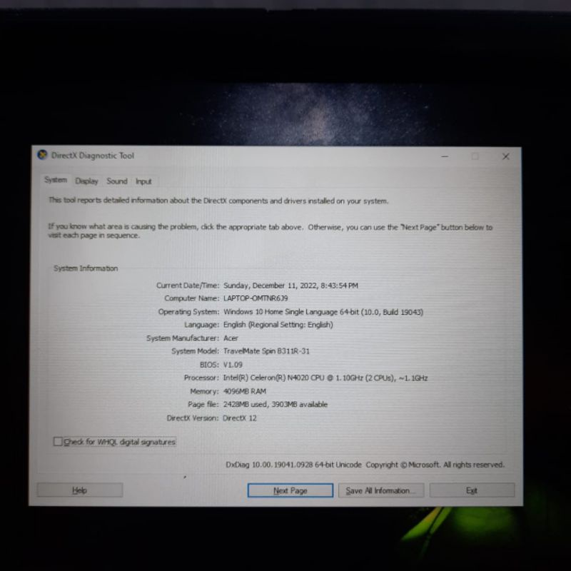 Laptop 2 in 1 Acer Spin Bisa dilipat Jadi Tablet Touchscreen  Ram 4GB SSD 256GB Windows 10 Full aplikasi siap pakai ok