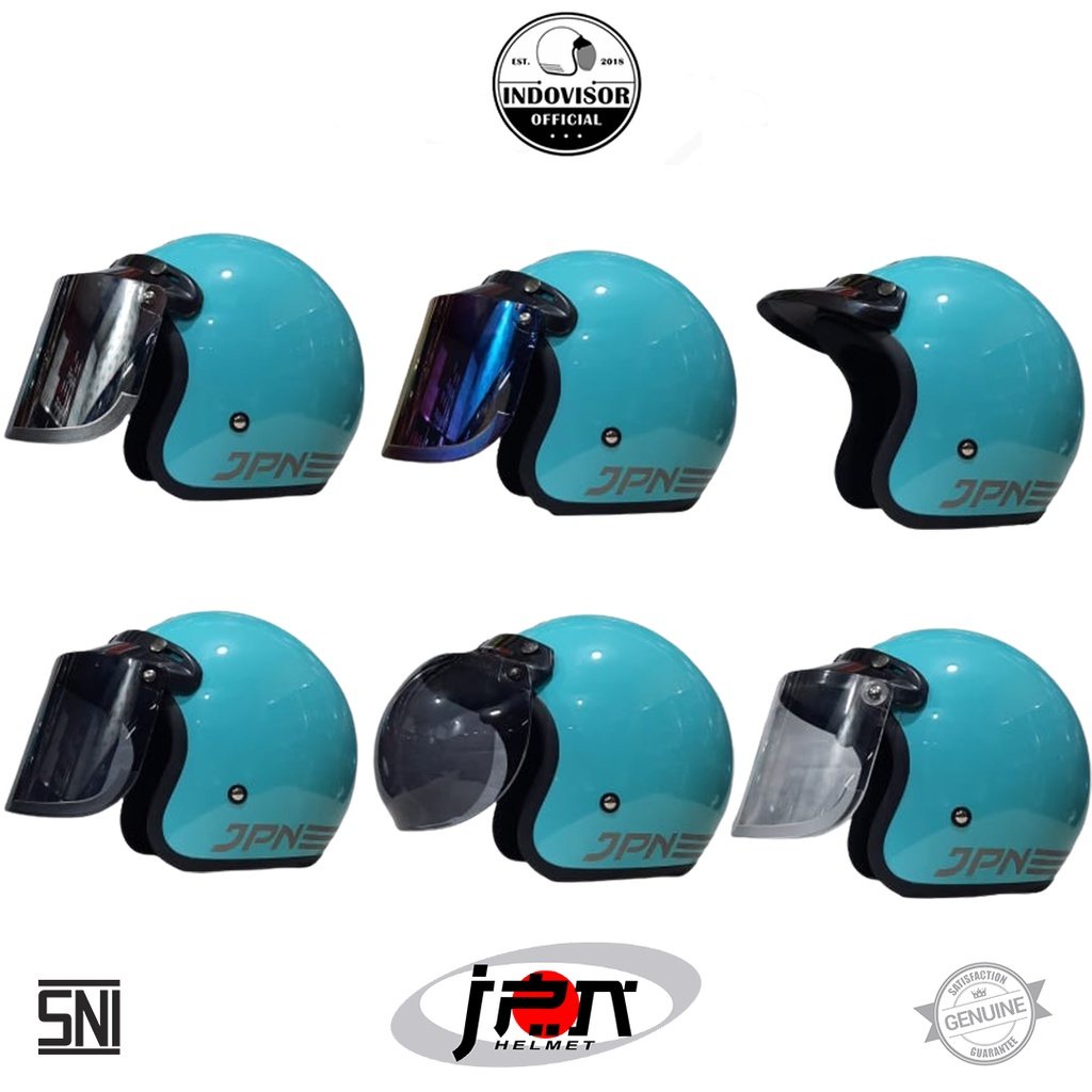 Helm JPN Warna Sky Blue Glossy