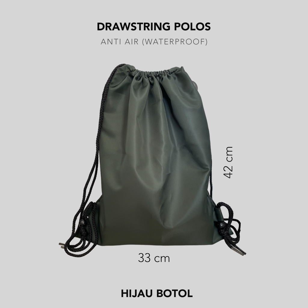 (SAKO) - RANSEL SERUT DRAWSTRING POLOS  ANTI AIR 33X42 CM