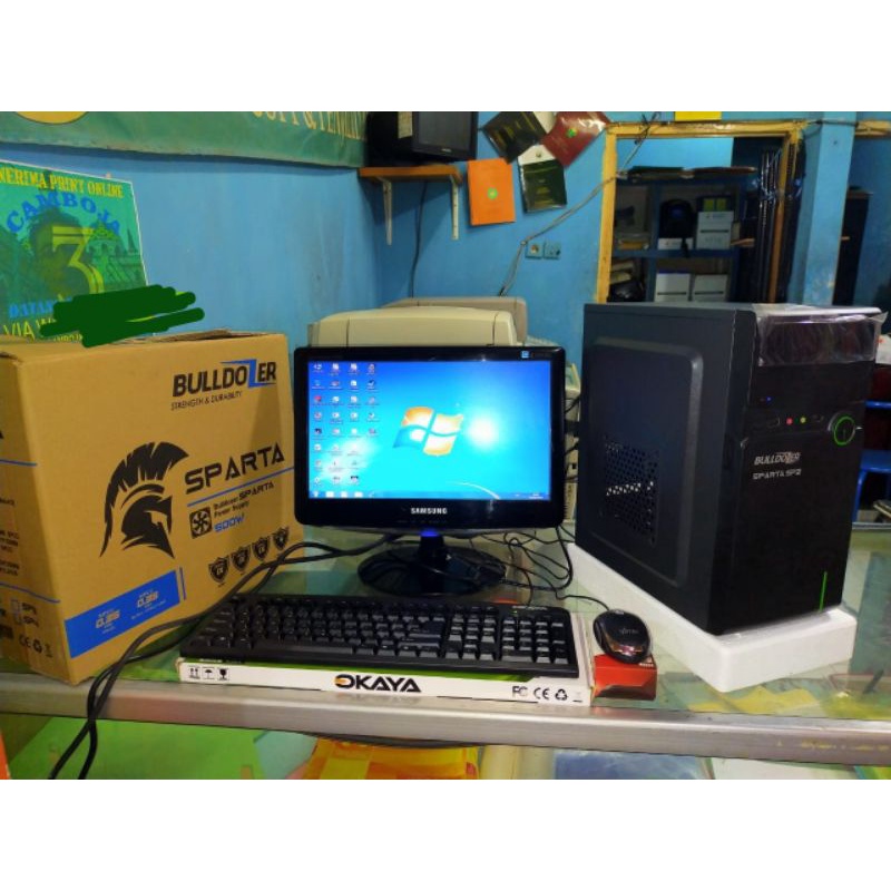 komputer Fullset Core2Duo Ram Ddr3 4gb Harddisk 500Gb Lcd 16&quot; WIDE