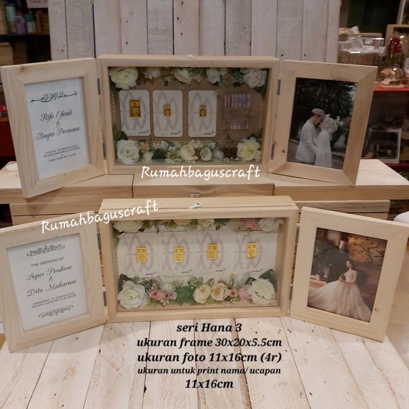 frame mahar seri hana 3/ frame logam mulia/ kado