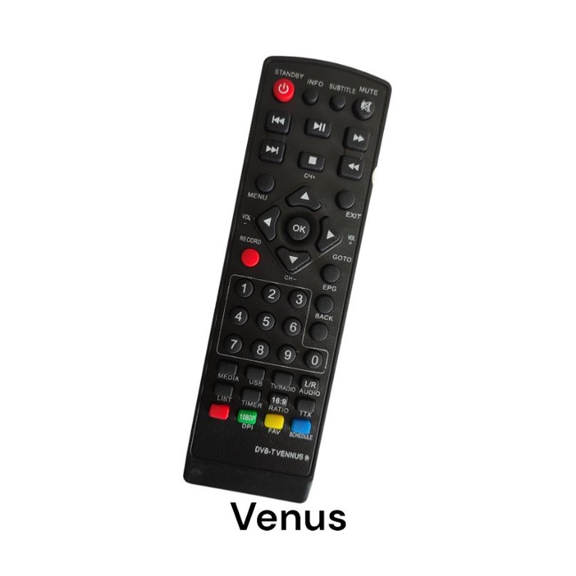 Remote Remot STB VENUS Cabai Rawit Set top Box DVB T2 Digital