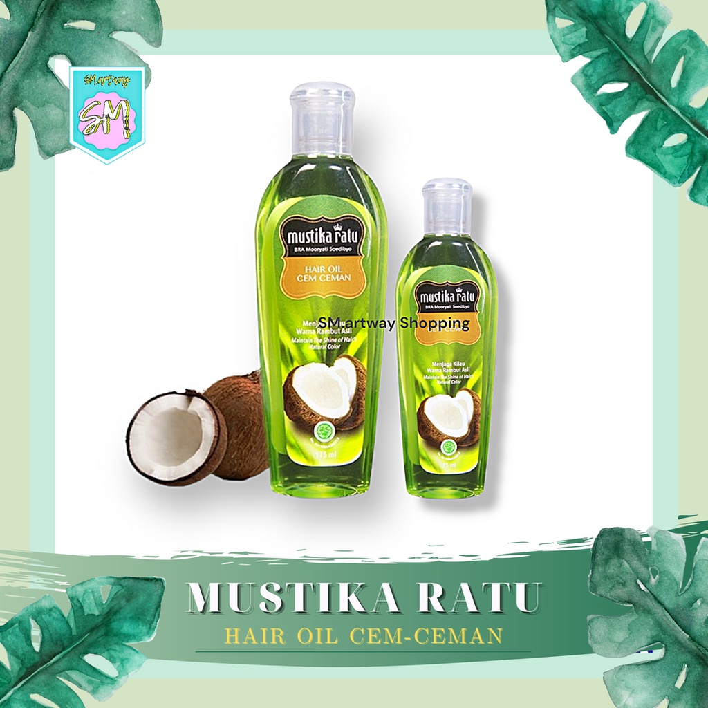 Mustika Ratu Cem-Ceman Hair Oil | Minyak Cemceman untuk Merawat Akar Rambut agar Kuat dan Sehat | Cem Ceman 175 75 ML 175ML 75ML