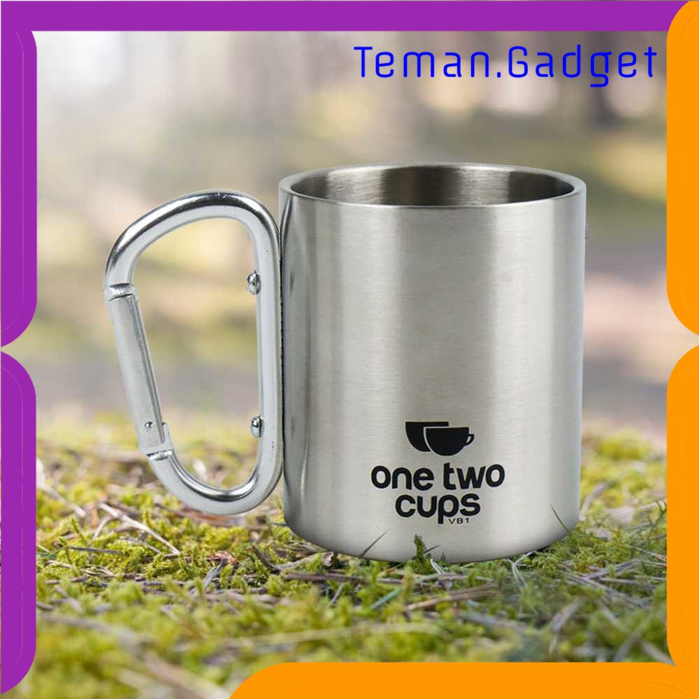 TG - DPR One Two Cups Gelas Cangkir Carabiner Stainless Steel 180ml - VB1