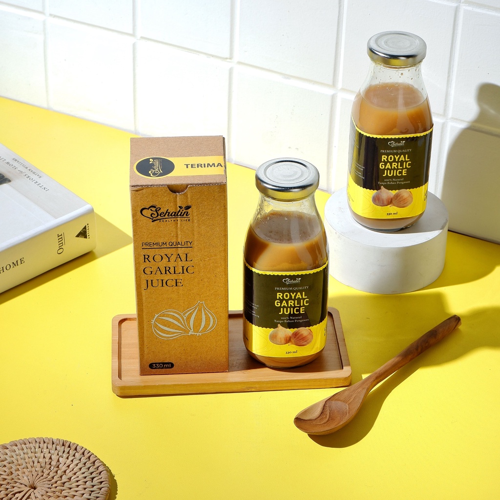 Royal Garlic Juice Jus Bawang Putih Tunggal Alami Tanpa Pengawet Bawang Jahe Lemon Cuka Apel Madu