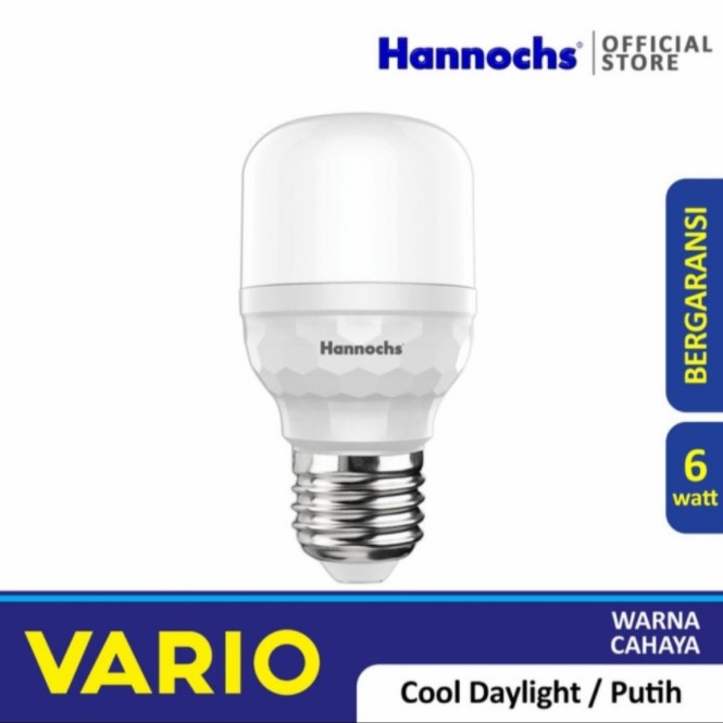 Lampu LED Hannochs Vario 6w Bohlam Bulb Cool Day Light SNI Original