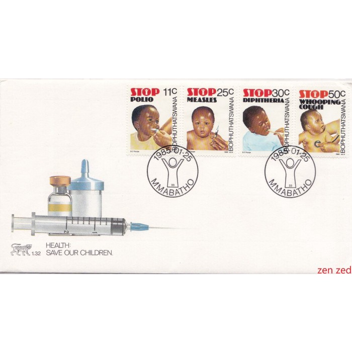 

A678 Prangko Bophuthatswana FDC 1985 Health 1 Pcs