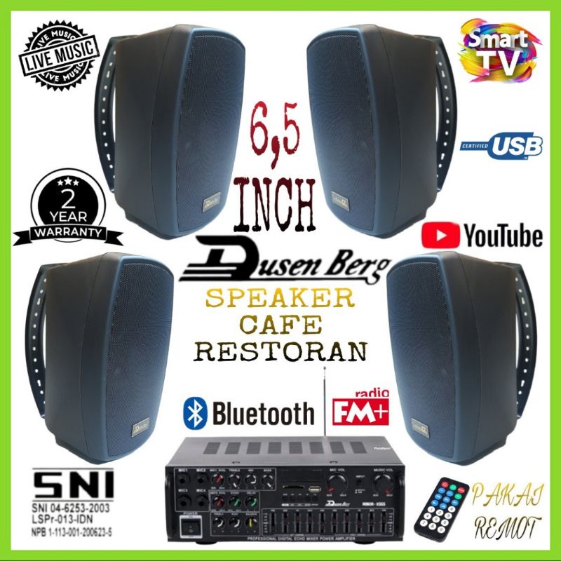 SPEAKER PA SYSTEM DUSENBERG 6,5 INCH 4 Titik , Audio Cafe ,Restoran