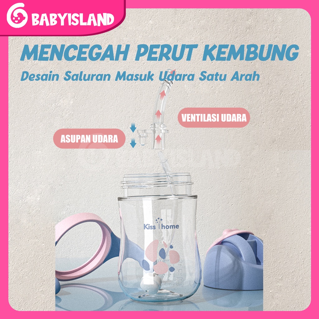 1 Cangkir 3 Botol Minum Bayi Sedotan Anti Tumpah BPA Free Tali Panjang Botol Minum Anak Cangkir Pelatihan Sippy Portabel