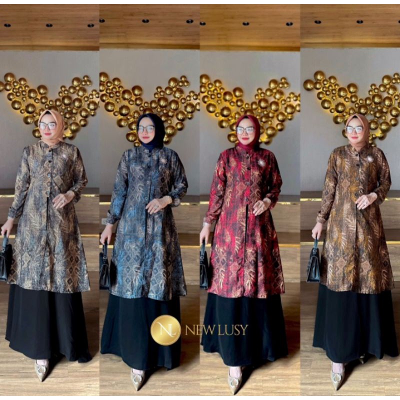 Dres new lusy terbaru batik PNS terbaru gamis mewah