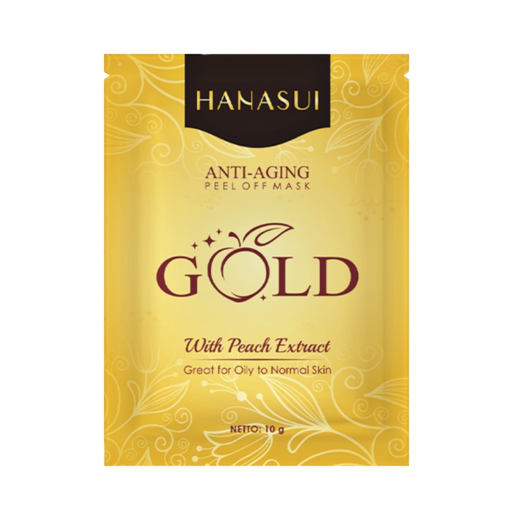 HANASUI NATURGO GOLD ANTI AGING PEEL OFF MASK - BPOM - MASKER WAJAH HANASUI PEEL OFF - MASKER MUKA MURAH