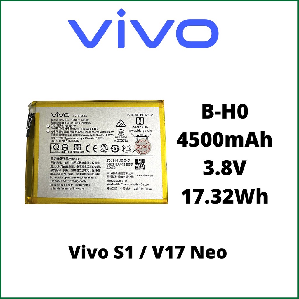 (Putin) Batre Baterai Battery Original Vivo B-H0 S1 / V17 Neo