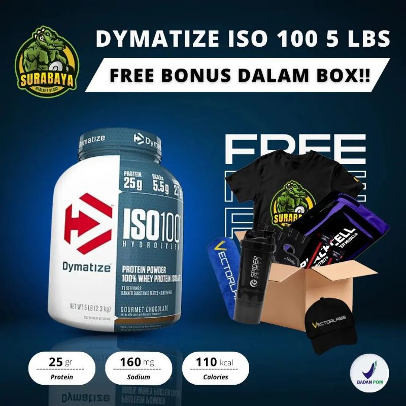 Dymatize ISO 100 5 Lbs Hydrolyzed Whey Protein Isolate Iso100 5Lbs