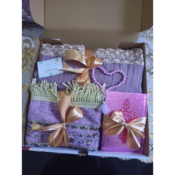 SET HAMPERS MUKENA PLISKET NISMARA JUMBO LENGKAP FREE ALQURAN SAJADAH