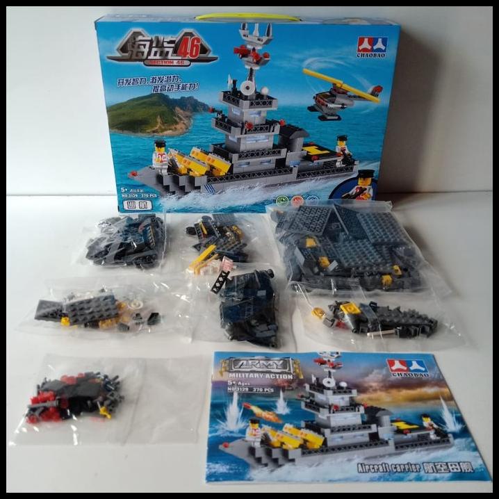Mainan Lego Kapal Perang Militer Mainan Edukasi Puzzle Block 3129