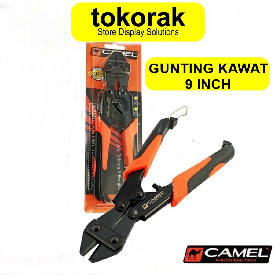 GUNTING KAWAT 9 INCH CAMEL MINI BOLT CUTTER - BESI BETON BAJA RANTAI