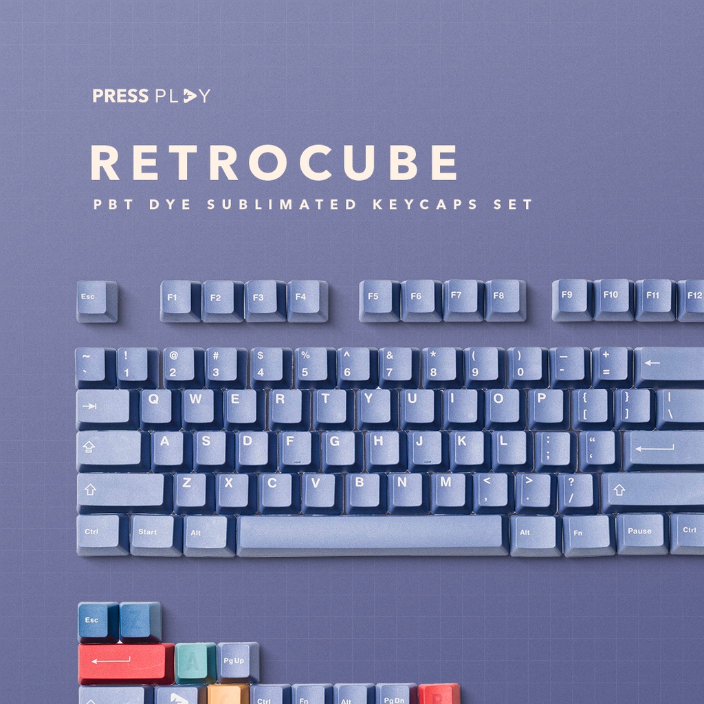 Retrocube Press Play x Jebbra PBT Keycaps