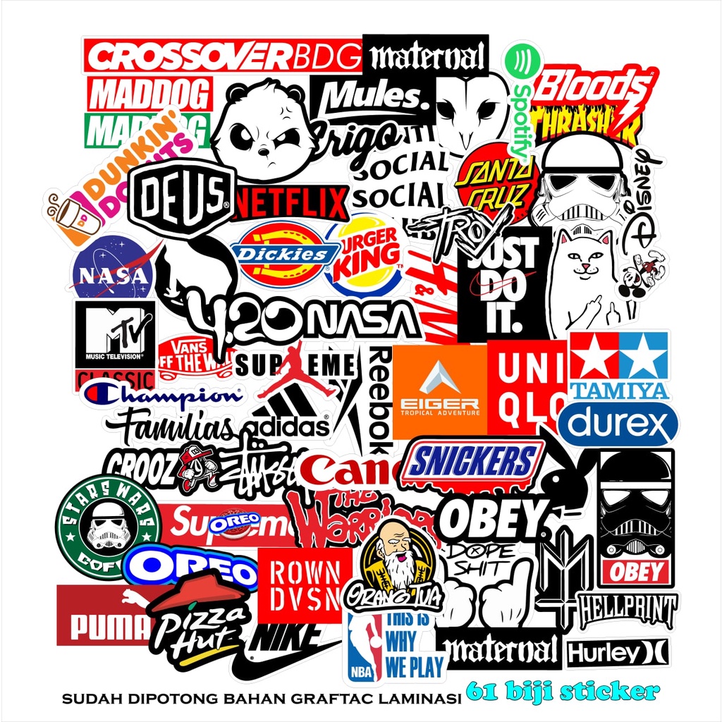 

61PCS STICKER RANDOM AESTHETIC LUCU UNTUK LAPTOP CASE TUMBLER sudah laminasi