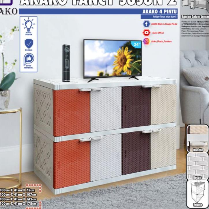 Langsung Order Lemari plastik Lemari pakaian/Bupet TV akako fancy
