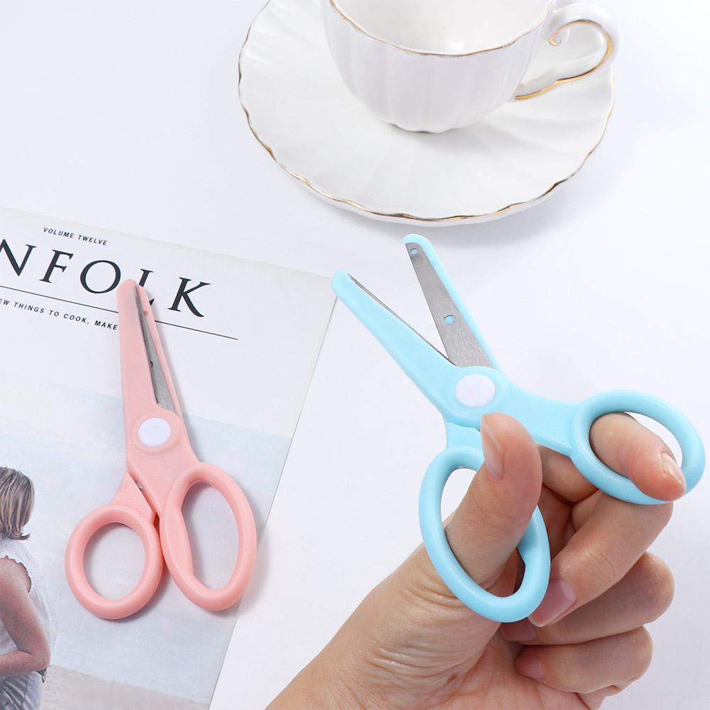 Mxbeauty Gunting Plastik Kantor Portable Handmade Tools Safety Round Head Art Tool Alat Pemotong Multifungsi Office Scissor