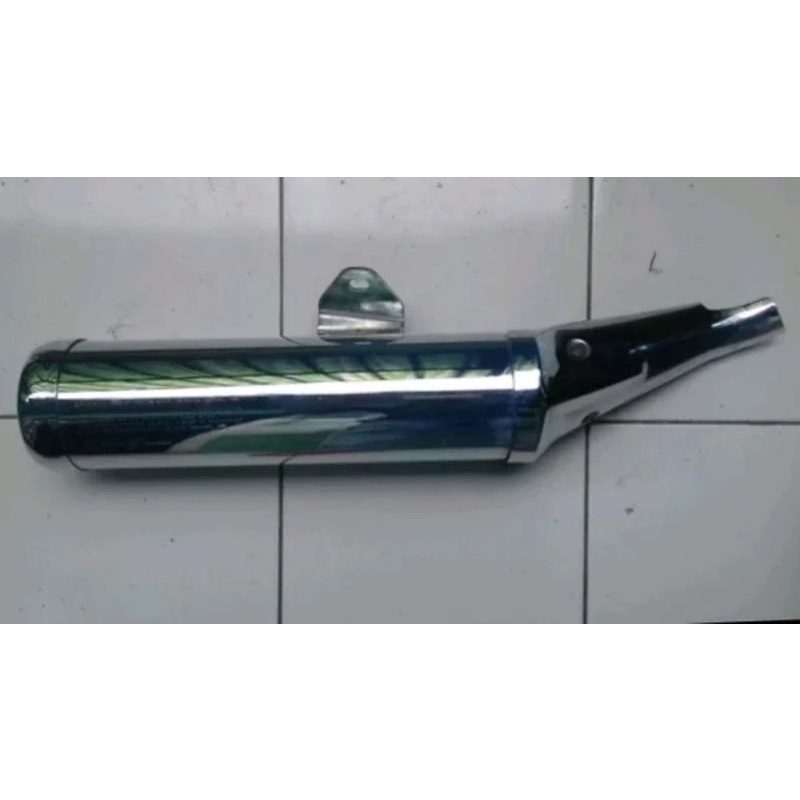 silencer knalpot ninja 250 karbu original bawaan motor