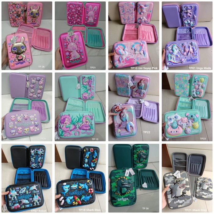 

Tempat Pensil Smiggle 3D Kotak Tempat Pensil Anak Pencil Case Art Organizer Dessert