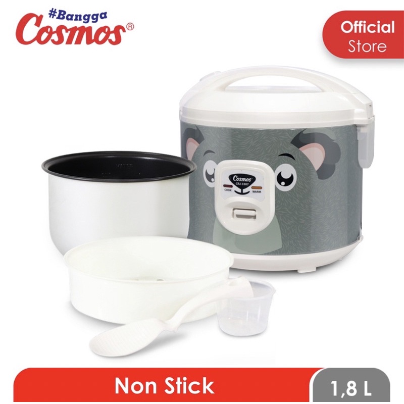 [ COSMOS ] Cosmos CRJ 3307  Fabelia Series Magic Com / Rice Cooker 1.8 Lt (Anti Lengket)