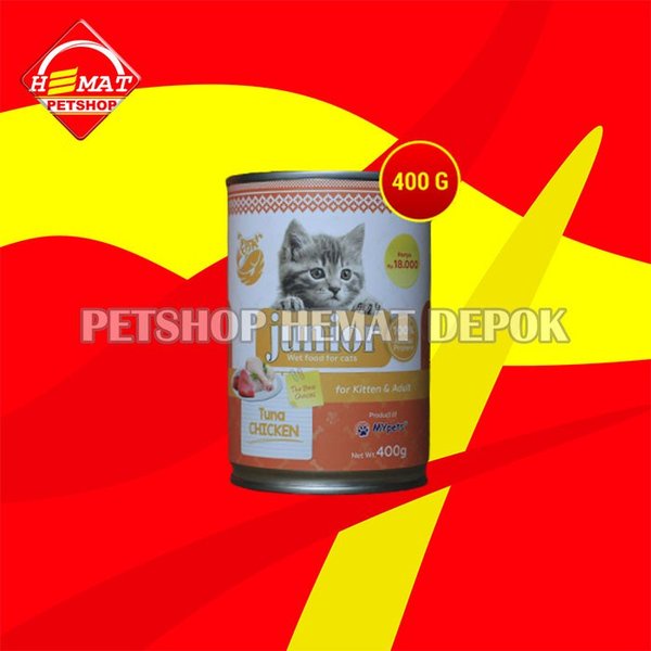 Makanan Kucing Basah Junior Wet Food Kaleng 400 Gram Non Whiskas