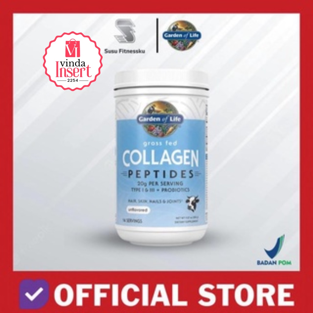 Garden of Life Collagen Grass Fed 280 Gram Bovine Collagen + Probiotic