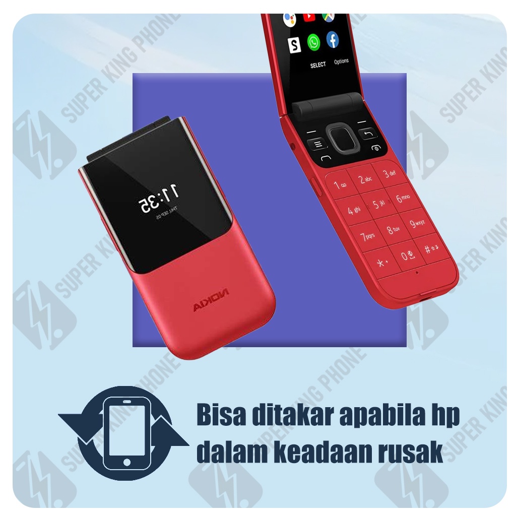 Super King NOKIA 2720 FLIP Phone 2G DUAL SIM GARANSI HP JADUL NOKIA JADUL LIPAT