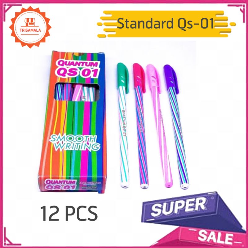 

BOLPEN STANDARD QUANTUM QS01 / PULPEN MURAH ISI 12 PCS