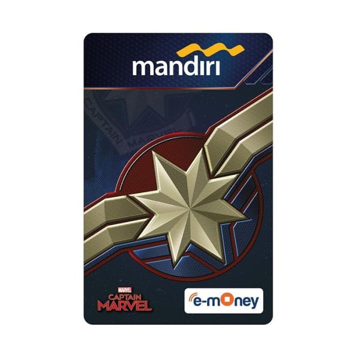 Mandiri Logo Captain Marvel E-Money Kartu Emoney #Original