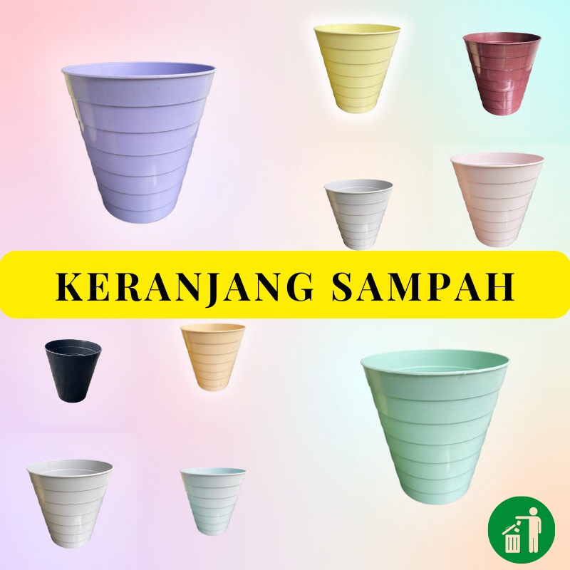 Keranjang Sampah Warna Pastel - Tong Tempat Sampah - Ember