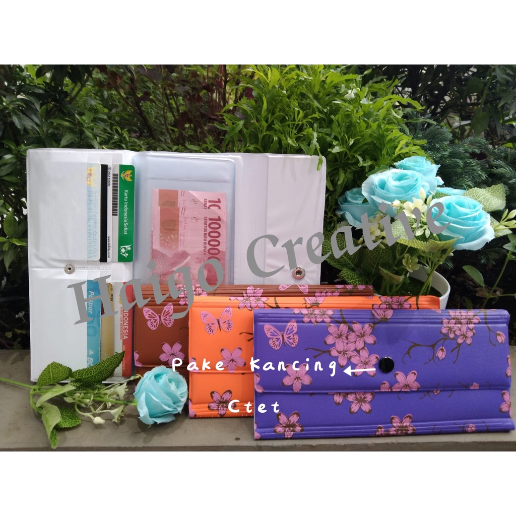 DOMPET DISIPLIN ORGANIZER  BUNGA SAKURA-PENUTUP( PAKE KANCING CTET)