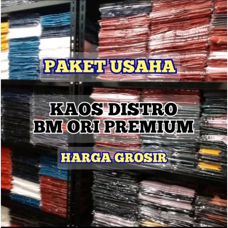 PAKET USAHA KAOS DISTRO PRIA DEWASA KAOS 1 KODI ISI (20 pcs)