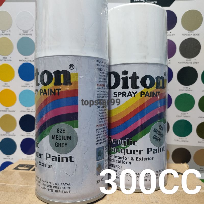 Pilok Pilox Cat Semprot Diton Medium Grey 826 Abu Abu Glossy 300cc Spray Paint