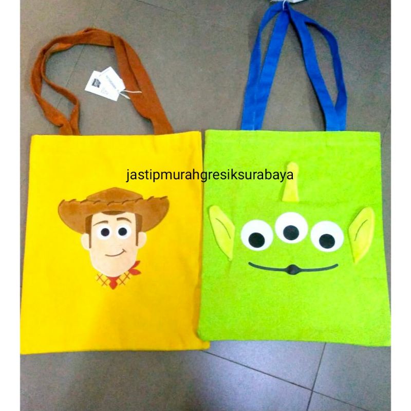 TOY STORY SHOPPING BAG MINISO TOTEBAG TOY STORY TOTEBAG WOODY ALIEN