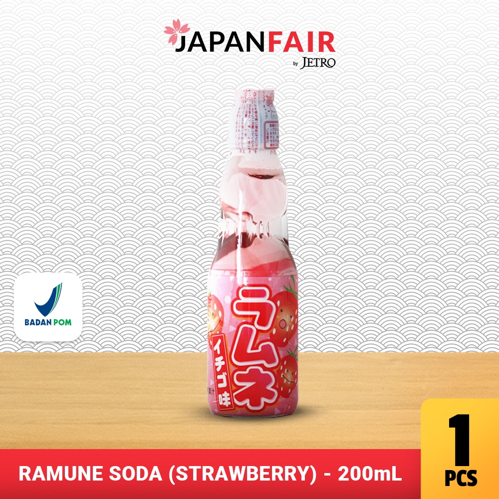 Jual Soft Drink Hata Ramune Strawberry 200 Ml Minuman Jepang | Shopee ...