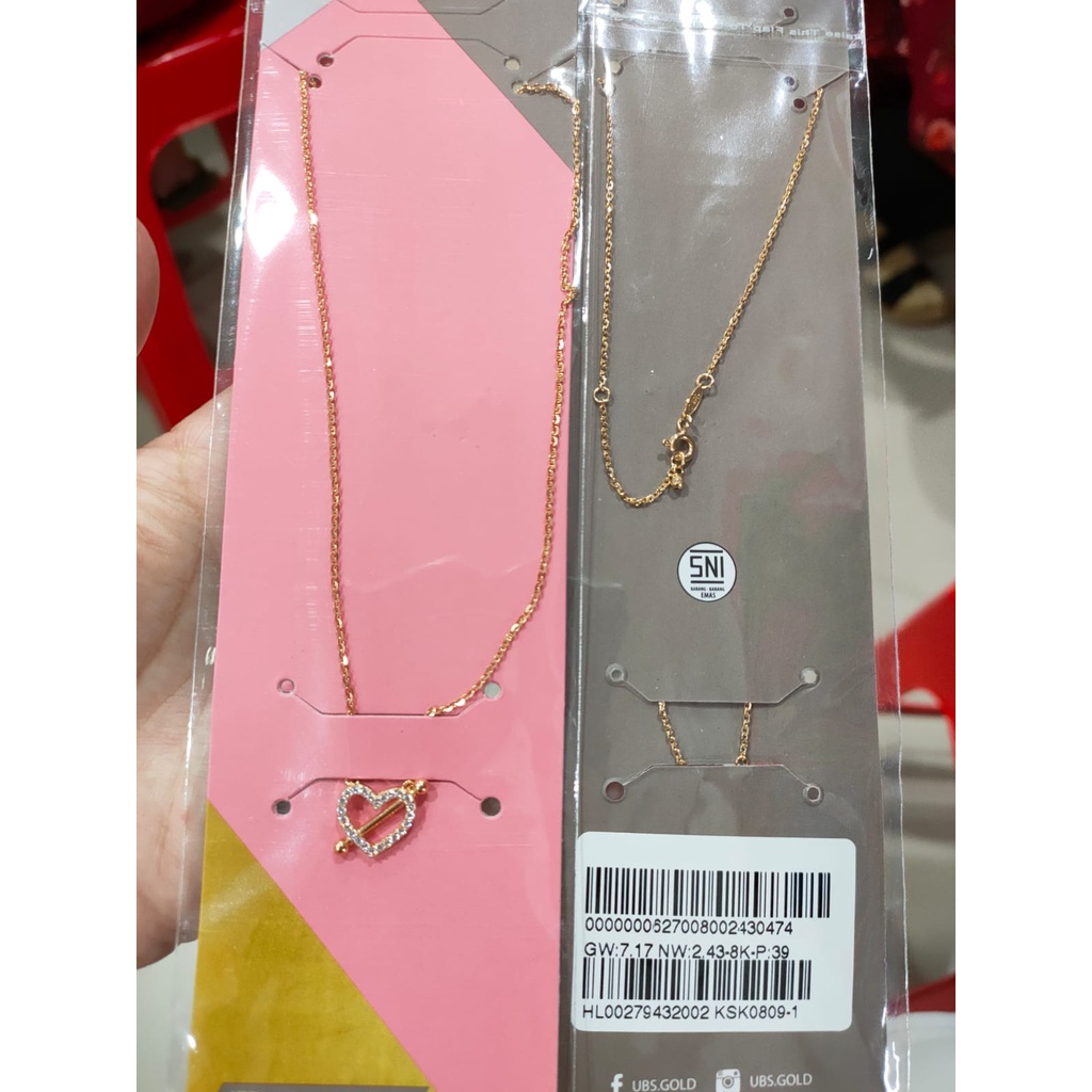 Kalung love wanita dewasa terbaru kadar 375 8k