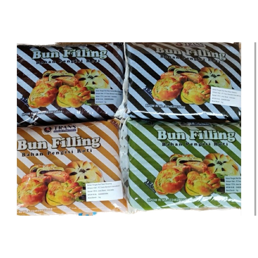 

Selai Trans Bun Filling Pandan/Red Bean/Dauyong/Black Sesame Wijen/Durian 1 kg