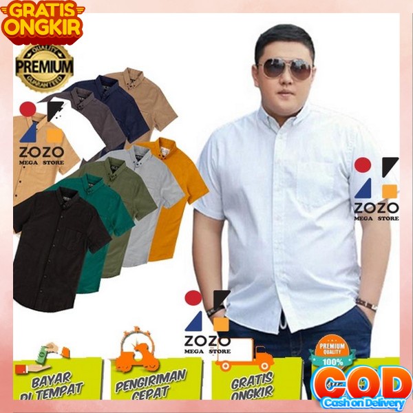 Kemeja Pria Bigsize Baju Atasan Pria Lengan Pendek Bsju Kameja Pakaian Kerja Laki Laki Dewasa Kmja K