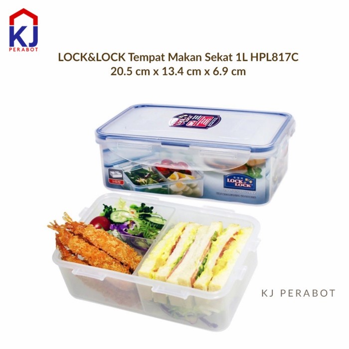 Tempat Makan Lock&Lock Sekat 3 #Original