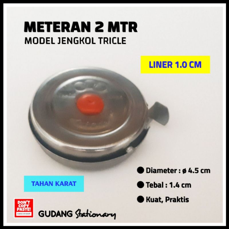 Meteran Jengkol 2 Meter TRICLE [ 1 pcs ]