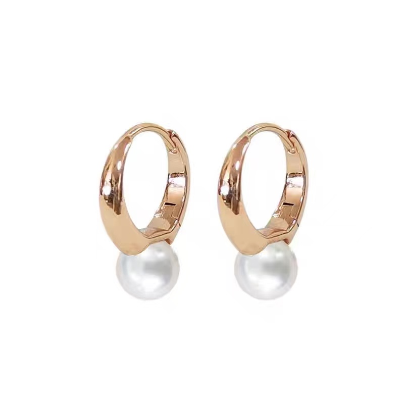 Fashion Mutiara Anting Emas Untuk Wanita Hypoallergenic Elegan Hoop Earring Perhiasan Aksesoris