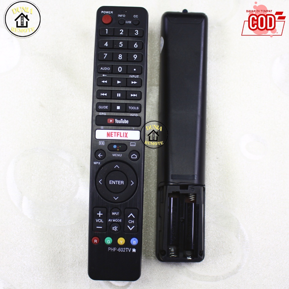 Remot Remote TV SHARP PHP-602TV LED AQUOS SMART TV ANDROID youtube netflix