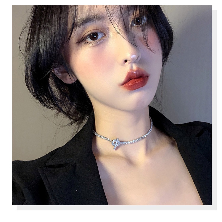 Kalung Choker Berlian Imitasi Gaya Korea Untuk Wanita