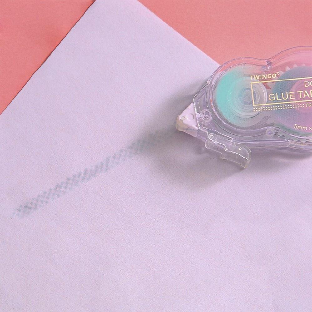 [Elegan] Double Sided Adhesive Tape Minimalistic 5mmx10m Alat Kantor Jurnal Perlengkapan Sekolah Diary DIY Perlengkapan Kerajinan